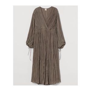 COPY - H&M dark taupe pleated dress Sz s